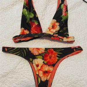 Reversible two piece bikini.
